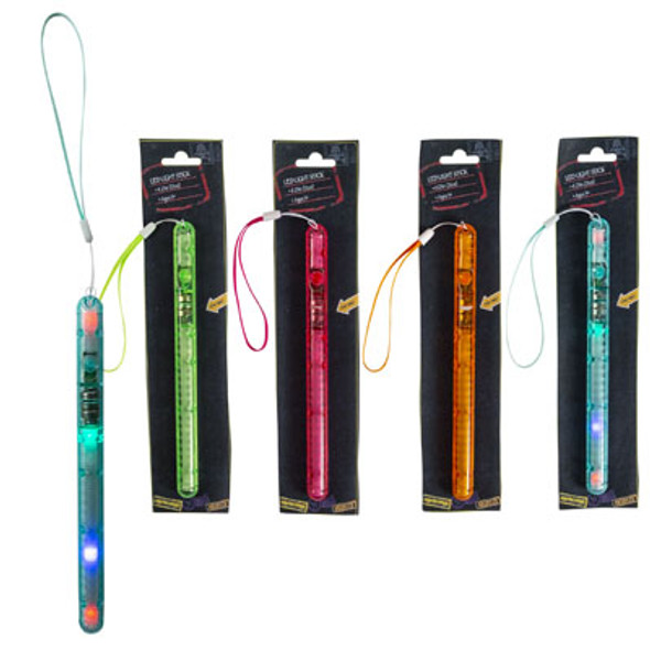 LIGHT STICK LED HANDHELD 4AST COLORS W/WRIST STRAP 8.25INL TRY ME BLSTR NON-REPLACEABLE BATTERIES LIGHT STICK LED HANDHELD 4AST COLORS W/WRIST STRAP 8.25INL TRY ME BLSTR NON-REPLACEABLE BATTERIES