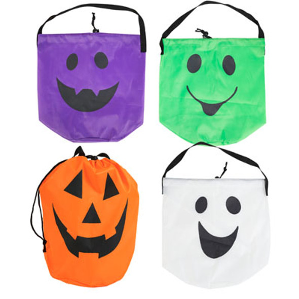 TRICK OR TREAT BAG DRAWSTRING 13.5 X 8 X13.5IN 4AST/HALLOWEEN HT