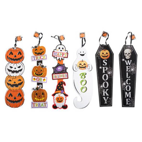 WALL PLAQUE HALLOWEEN MDF 6AST 23-24IN EMBELLISHED COMPLY/HT WALL PLAQUE HALLOWEEN MDF 6AST 23-24IN EMBELLISHED COMPLY/HT