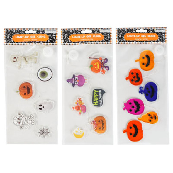 GEL CLING LITEUP HALLOWEEN 3AST IN TRY-ME PKG 24IN L 2-CR2032 INCLUDED PB/INSERT GEL CLING LITEUP HALLOWEEN 3AST IN TRY-ME PKG 24IN L 2-CR2032 INCLUDED PB/INSERT