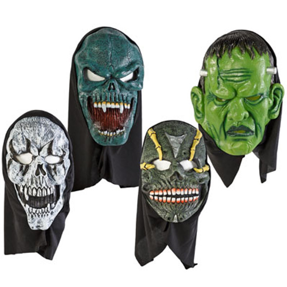 MASK DELUXE REALISTIC 4AST PVC W/POLYESTER HOOD ADULT SIZE HLWN HDR MASK DELUXE REALISTIC 4AST PVC W/POLYESTER HOOD ADULT SIZE HLWN HDR