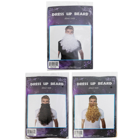 BEARD FAKE ADULT DRESS-UP 16IN 3AST BLONDE/BROWN/WHITE PB/INSERT CARD BEARD FAKE ADULT DRESS-UP 16IN 3AST BLONDE/BROWN/WHITE PB/INSERT CARD