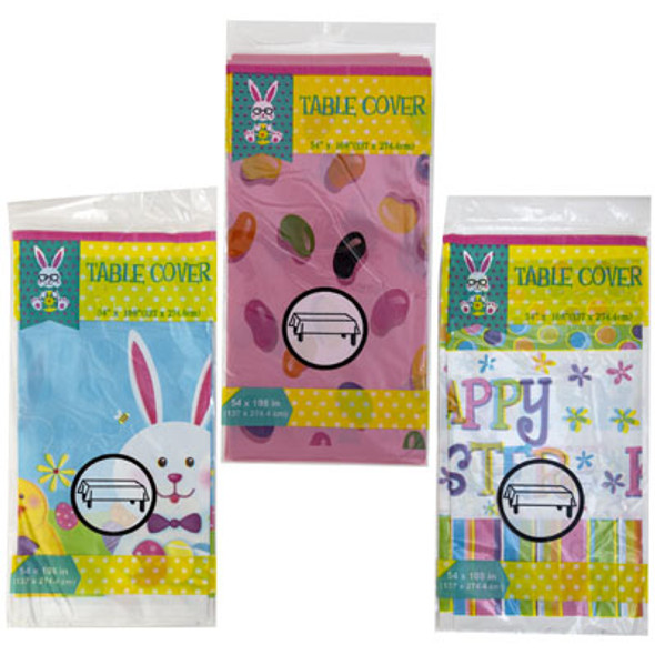 EASTER TABLECOVER 54X108 3AST PRINTS EASTER PRINTED POLYBAG EASTER TABLECOVER 54X108 3AST PRINTS EASTER PRINTED POLYBAG