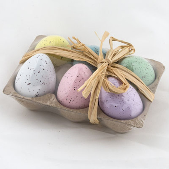 EASTER FOAM EGG 6PK DECORATION W/TRAY & RAFFIA BOW AST. COLORS DIY SPECIAL ORDER EASTER FOAM EGG 6PK DECORATION W/TRAY & RAFFIA BOW AST. COLORS DIY SPECIAL ORDER