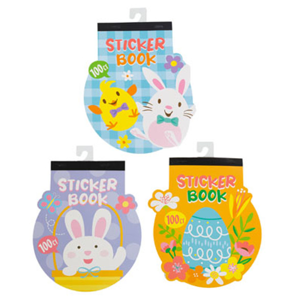 STICKER EASTER BOOK 3AST 8PG 4-C PRINT UPC/CLEAR PLAST HOOK 3AST DIECUT COVERS