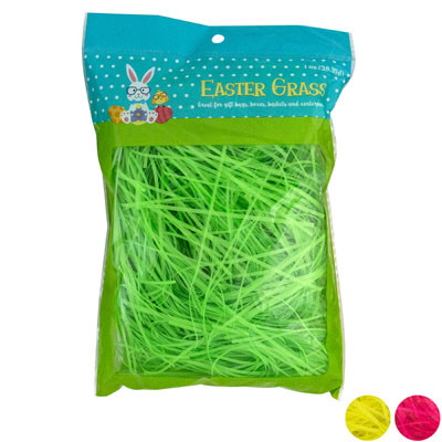EASTER GRASS PLASTIC 1 OZ 3ASST NEON COLORS PB/WHITE CASE CUT CARTON