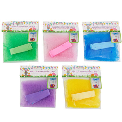 EASTER BASKET MESH WRAP W/PULLBOW 5AST CLRS 50 X 22.5IN & 5.5IN BOW/PBH W/DROP DOWN IMAGE