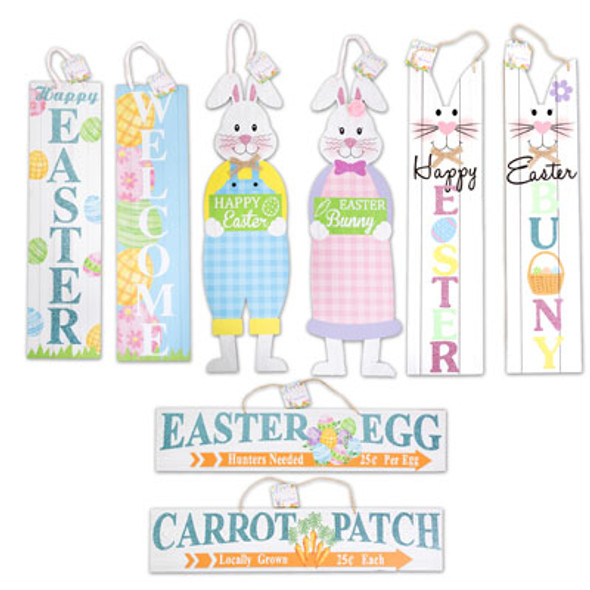 EASTER WALL PLAQUE 8AST MDF EMBELLISHED 23IN COMPLY/HT EASTER WALL PLAQUE 8AST MDF EMBELLISHED 23IN COMPLY/HT