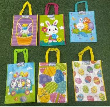 EASTER EGG HUNT BAG 12W X 4G X 16INH 6AST COATED NON WOVEN EASTER HDR
