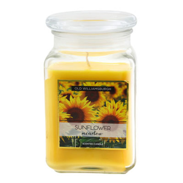CANDLE 16OZ MEADOW SQUARE JAR