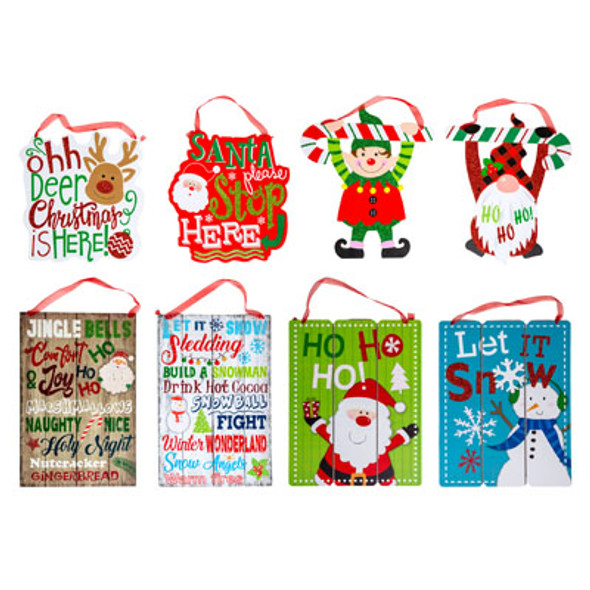 WALL PLAQUE CHRISTMAS 8ASTW/GLITTER UPC/MDF COMPLY LABEL WALL PLAQUE CHRISTMAS 8ASTW/GLITTER UPC/MDF COMPLY LABEL