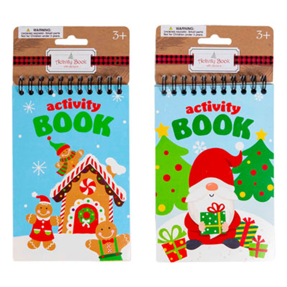ACTIVITY TABLET XMAS WIREBOUND 42SHEET W/STICKERS 2AST XMAS HDR