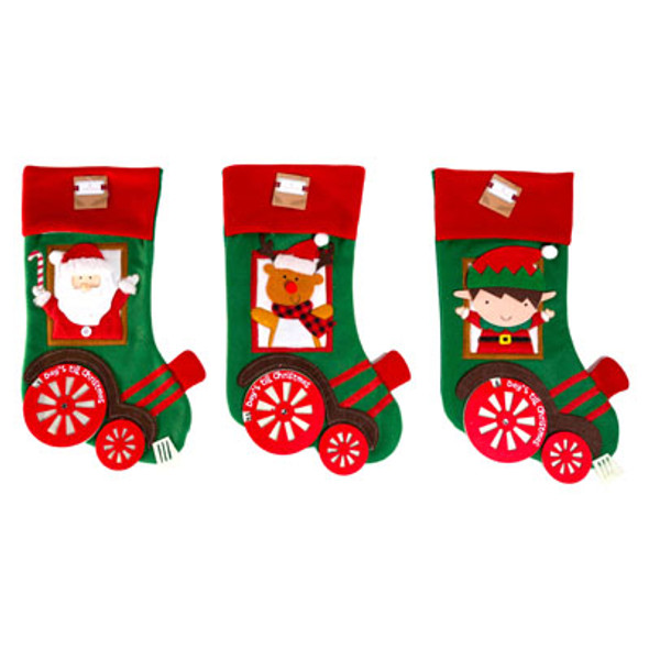 STOCKING W/COUNTDOWN WHEEL19.29IN 3AST CHARACTERS HT/JHOOK STOCKING W/COUNTDOWN WHEEL19.29IN 3AST CHARACTERS HT/JHOOK