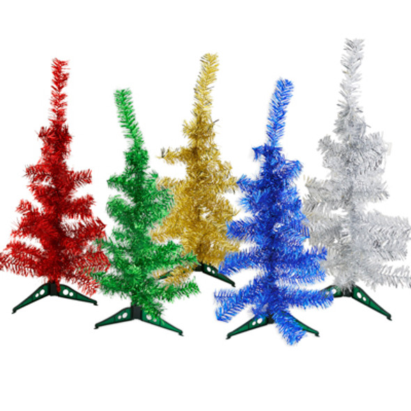 CHRISTMAS TREE TINSEL 18IN 41 TIPS AST COLORS XMAS/HT