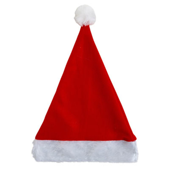 SANTA HAT 17IN FELT W/FUR PLUSH 11IN CUFF RED HT/JHOOK SANTA HAT 17IN FELT W/FUR PLUSH 11IN CUFF RED HT/JHOOK