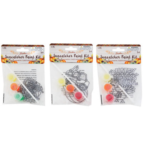 SUNCATCHER 2PK DIY HARVEST KIT W/PAINT 3AST COMBOS/HARV PBH