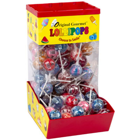 LOLLIPOP ORIGINAL GOURMET DSPL WITH 120 LOLLIPOPS RANDOM FLAVOR LOLLIPOP ORIGINAL GOURMET DSPL WITH 120 LOLLIPOPS RANDOM FLAVOR