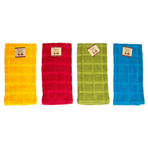 KITCHEN TOWEL HARVEST 4ASST COLORS KITCHEN TOWEL HARVEST 4ASST COLORS