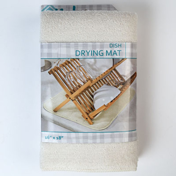 DISH DRYING MAT CREAM16 X 18 *4.99* CARDED100% POLYESTER DISH DRYING MAT CREAM16 X 18 *4.99* CARDED100% POLYESTER