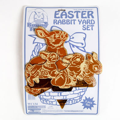 EASTER RABBIT YARD SET