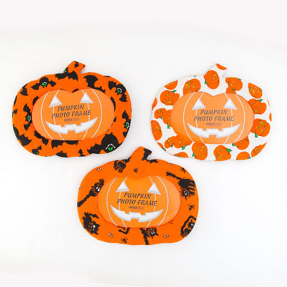 PHOTO FRAME 5X7 PUMPKIN SHAPE ASSORTED DESIGNS/COLORS