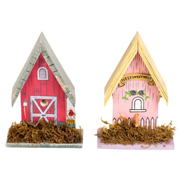 BIRDHOUSE WALL HANGERSASST COLORS/DESIGNS PP $5.99