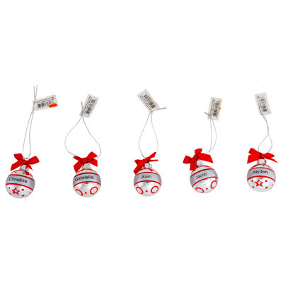 CHRISTMAS MINI ORNAMENT W/NAMES