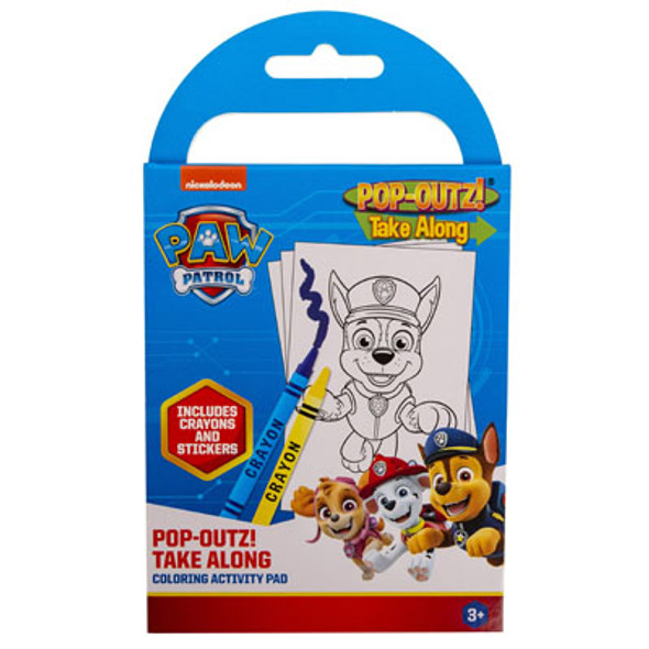 TAKE ALONG PAW PATROL COLOR BOOK, CRAYONS, STICKERS TAKE ALONG PAW PATROL COLOR BOOK, CRAYONS, STICKERS