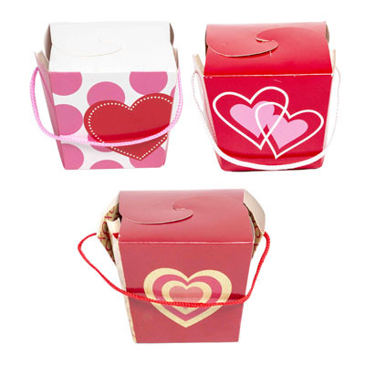 VALENTINE TAKE OUT CONTAINER ASSORTED DESIGNS