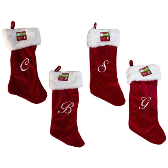 STOCKING MONOGRAM CHRISTMAS RANDOM LETTERS 20IN PP 12.99