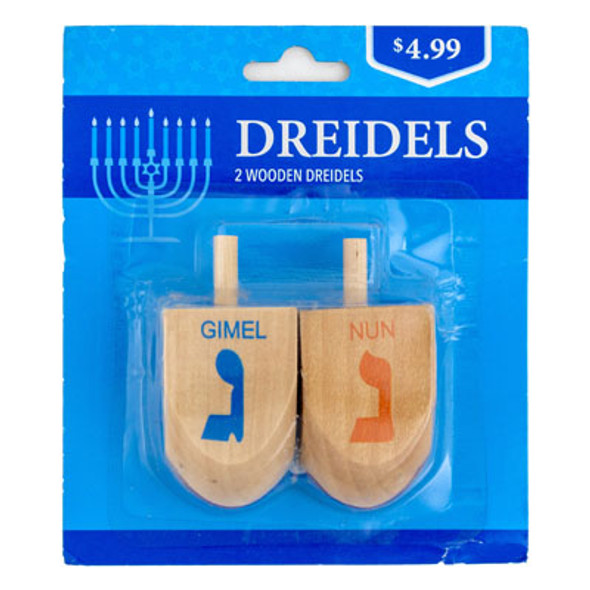 WOOD DREIDELS 2PK PP $4.99 WOOD DREIDELS 2PK PP $4.99