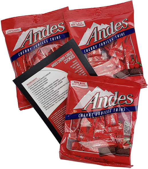 CANDY ANDES CHERRY JUBILEE THINS 3 OZ PEG BAG