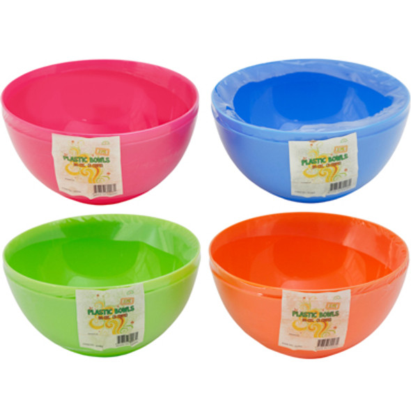 BOWLS 24OZ 2PC PLASTIC ASST COLORS