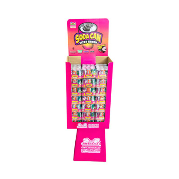 SODA CAN FIZZY CANDY 6PK 4 ASST FLAVORS/PK IN 72PC FLR DISPLAY SODA CAN FIZZY CANDY 6PK 4 ASST FLAVORS/PK IN 72PC FLR DISPLAY