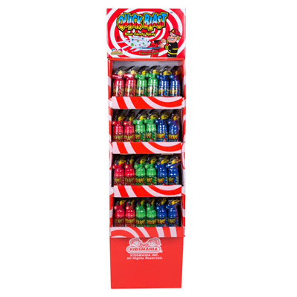 CANDY SPRAY SOUR QUICK BLAST FIRE EXTINGUISHER 3ASST FLR DSPL3 FLAVORS/72PC DISPLAY CANDY SPRAY SOUR QUICK BLAST FIRE EXTINGUISHER 3ASST FLR DSPL3 FLAVORS/72PC DISPLAY