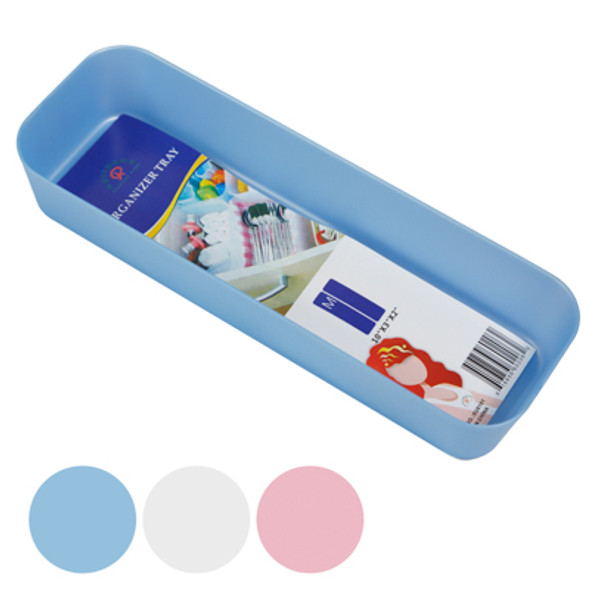 ORGANIZER TRAY MEDIUM 10X3X2 ASSORTED COLORS