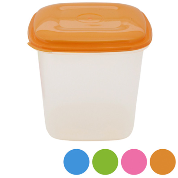 FOOD CONTAINER 3L TALL SQUARE ASSORTED COLORS