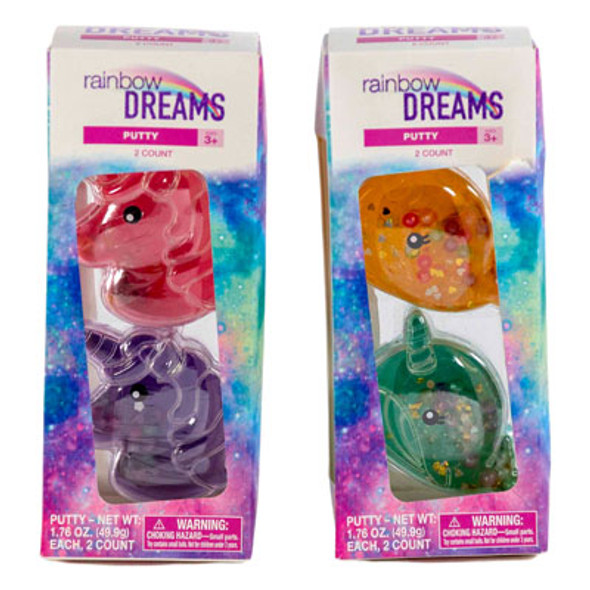 RAINBOW DREAMS PUTTY 2 CT ASSORTED 1.76 OZ EACH RAINBOW DREAMS PUTTY 2 CT ASSORTED 1.76 OZ EACH