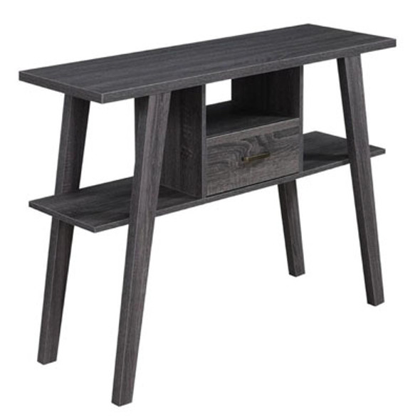 RTA CONSOLE TABLE GRAY NEWPORT 1DRAWER W/SHELVES RTA CONSOLE TABLE GRAY NEWPORT 1DRAWER W/SHELVES