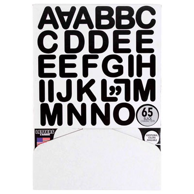 LETTERS/NUMBERS 65CT 12X9 2 SIDED 24PC PDQ REMOVABLE