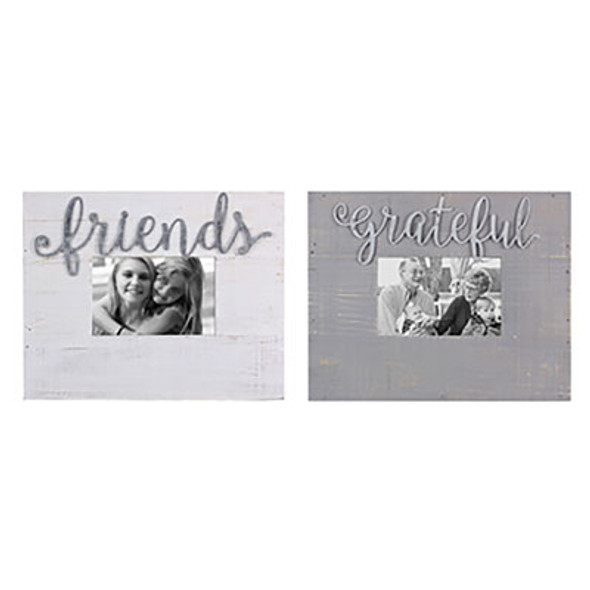 PHOTO FRAME 11.75X9.5 WOOD W/4X6 OPENING 2 ASSORTED (12.00)