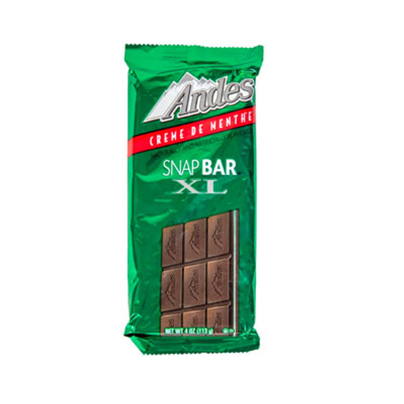 CANDY ANDES XL CREME DE MENTHE SNAP BAR 4 OZ SHIPPER