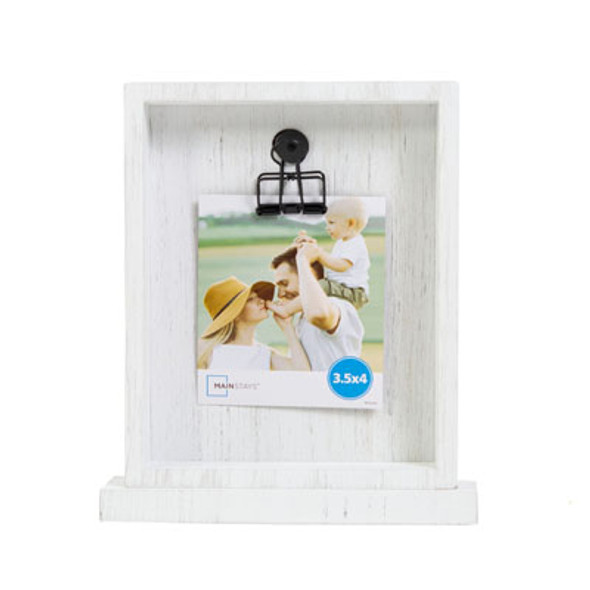 PHOTO CLIP 8X6.88 WHITETABLETOP W/4X3.5 PICTURE *5.84*