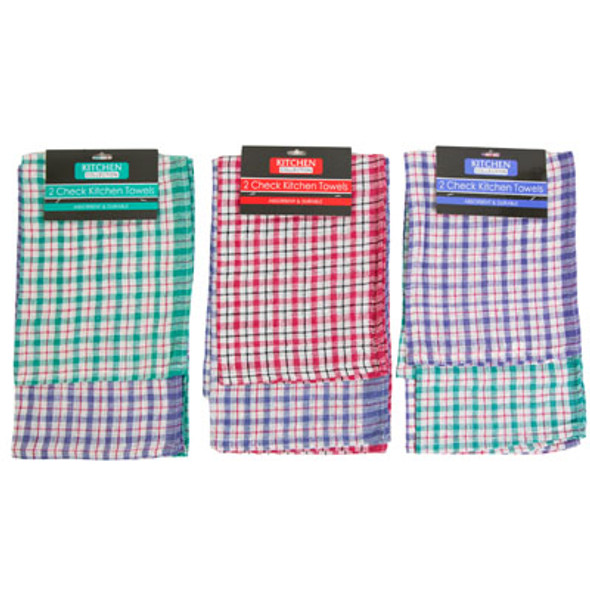 KITCHEN TOWELS 2PK 16X26ASSORTED COLORS