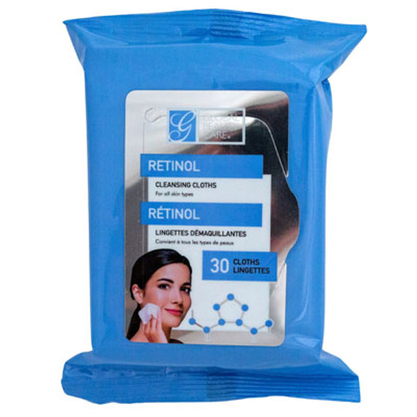 FACIAL WIPES 25CT RETINOL MAKEUP CLEANSING IN 24PC PDQ E-COMMERCE MAP PRICING SEE N2