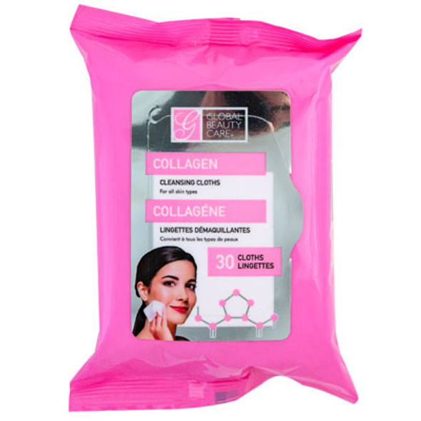 FACIAL WIPES 25CT COLLAGEN MAKEUP CLEANSING IN 24PC PDQ E-COMMERCE MAP PRICING SEE N2