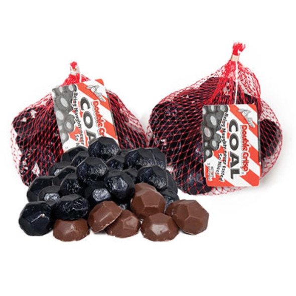 CANDY COAL IN MESH BAG 3.4 OZ DOUBLE CRISP CHRISTMAS CANDY IN PDQ CANDY COAL IN MESH BAG 3.4 OZ DOUBLE CRISP CHRISTMAS CANDY IN PDQ