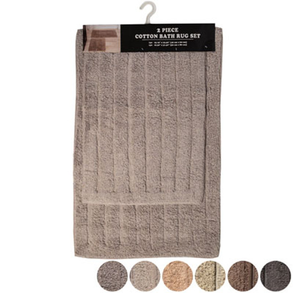 BATHROOM RUG SET 2PC SQUARE STRIPE DESIGN 6 COLORS BATHROOM RUG SET 2PC SQUARE STRIPE DESIGN 6 COLORS