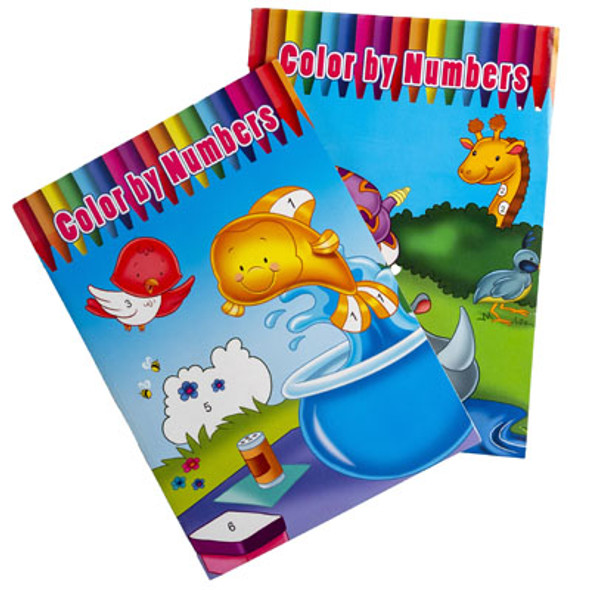 COLORING BOOK BY THE NUMBERS2 ASST  IN PDQ DISPLAY REF 2102