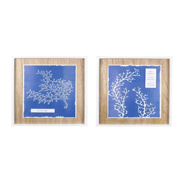 WALL SIGN 3D BLUE/WHITE 2ASST WOOD 13.75X1X17.88